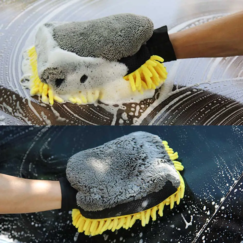 Detailing Brush Set - Autowaschhandschuh, Korallenhandschuh, weich, kratzfest, für Autowäsche,